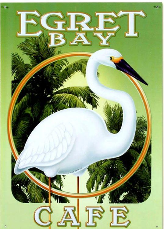 signs 4 fun Egret Bay Cafe Metal Sign