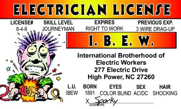 signs 4 fun Electrician ID