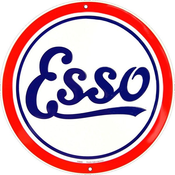 signs 4 fun Esso Gas Oil Round Sign