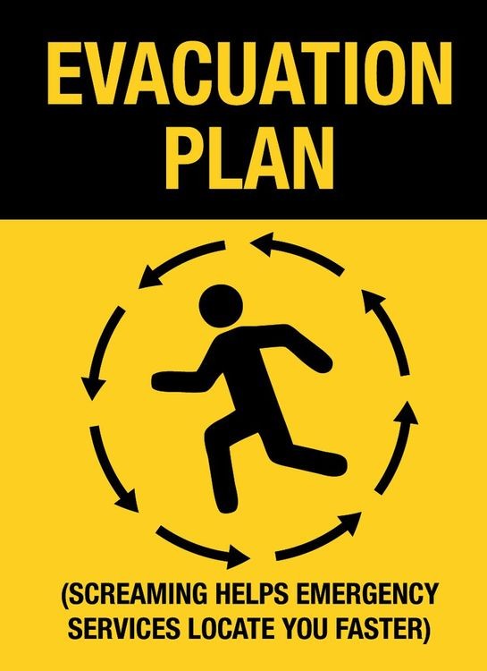 signs 4 fun Evacuation Plan Magnet