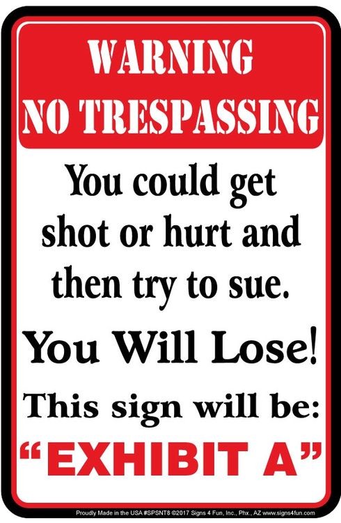 signs 4 fun Exhibit A Sm. Parking Sign