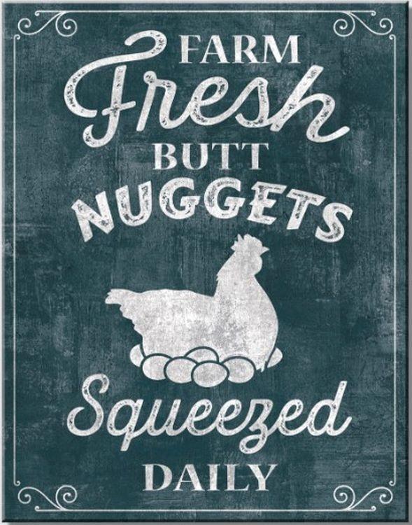 signs 4 fun Farm Nuggets Metal Sign