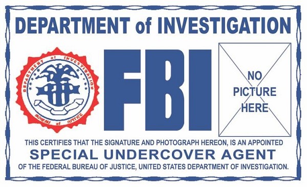 signs 4 fun FBI Undercover ID