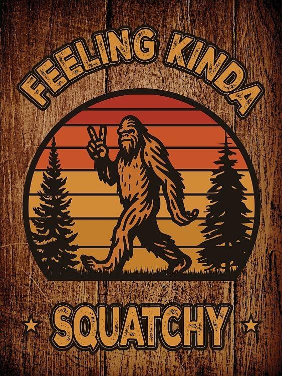 signs 4 fun Feeling Kinda Squatchy Metal Sign