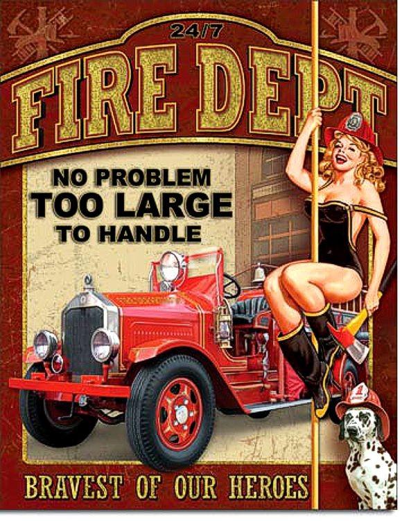 signs 4 fun Fire Department Metal Tin Sign