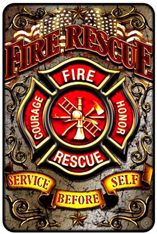 signs 4 fun Fire Rescue Sm. Parking Sign