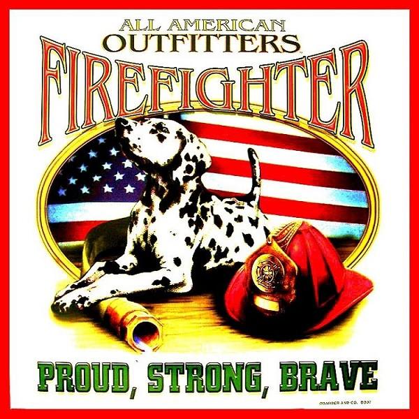 signs 4 fun Firefighters with Dog Metal Sign