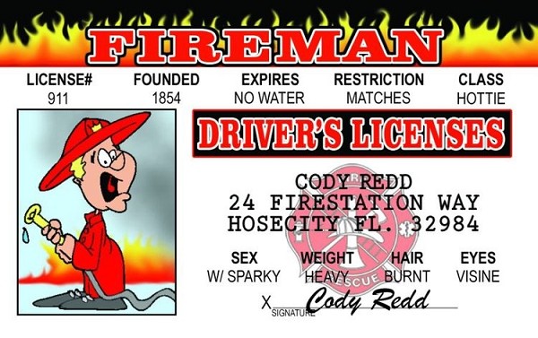 signs 4 fun Fireman ID