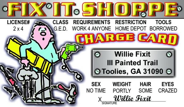 signs 4 fun Fix-It Man ID
