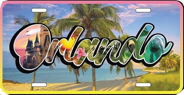 signs 4 fun FL- Orlando Word Art License Plate