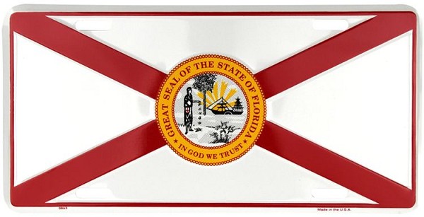 signs 4 fun Florida Flag License Plate