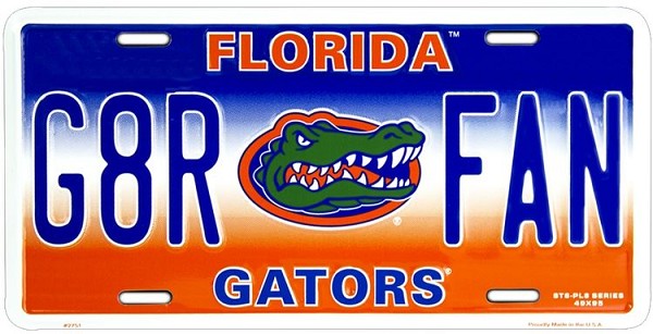 signs 4 fun Florida Gators Fan License Plate