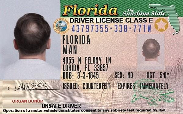 signs 4 fun Florida Man ID License