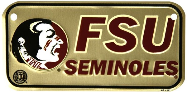 signs 4 fun Florida State Seminoles Bike Tag