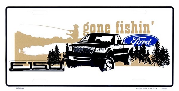 signs 4 fun Ford F-150 Fishing License Plate