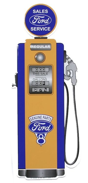 signs 4 fun Ford Gas Pump Die Cut Sign