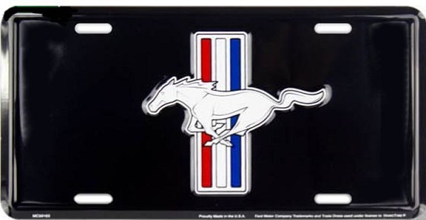 signs 4 fun Ford Mustang Black License Plate