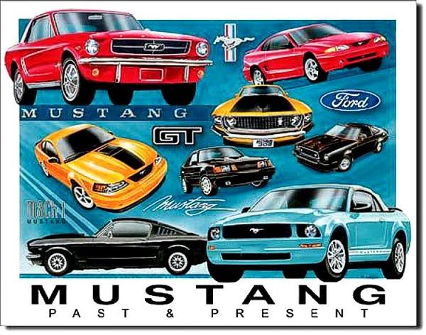 signs 4 fun Ford - Mustang Chronology Metal Tin Sign