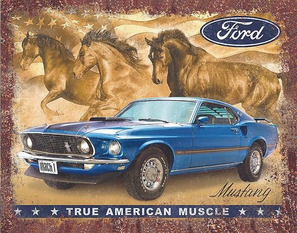 signs 4 fun Ford Mustang Muscle Metal Sign