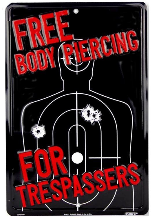 signs 4 fun Free Body Piercing Sm. Parking Sign