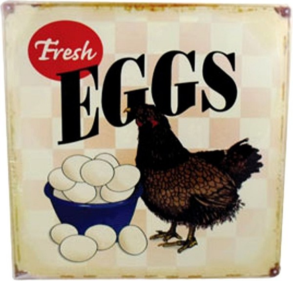 signs 4 fun Fresh Eggs II Metal Sign