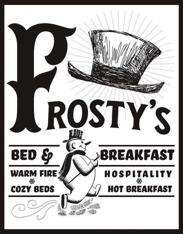 signs 4 fun Frosty's Inn Metal Tin Sign