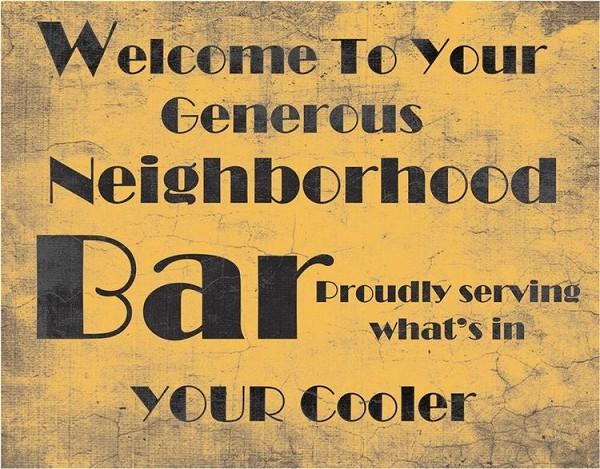 signs 4 fun Generous Bar Metal Sign