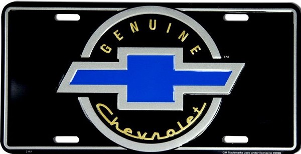 signs 4 fun Genuine Chevy Black License Plate