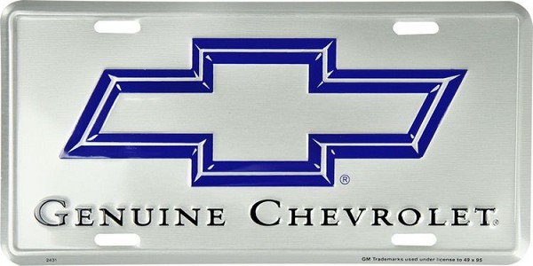 signs 4 fun Genuine Chevy Silver License Plate