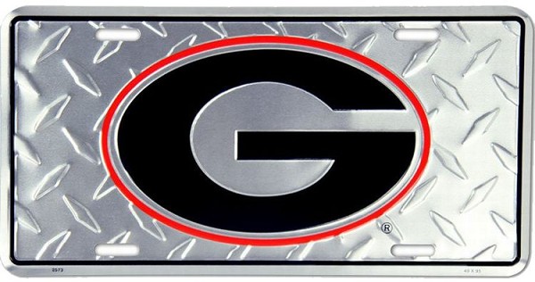 signs 4 fun Georgia Bulldogs Diamond License Plate