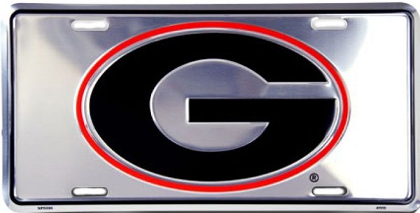 signs 4 fun Georgia Silver Bulldogs License Plate