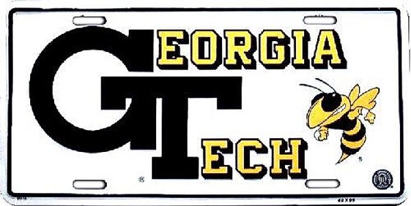 signs 4 fun Georgia Tech Logo License Plate