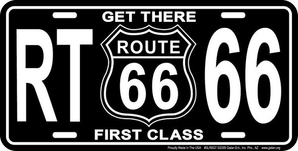 signs 4 fun Get There Route 66 License Plate