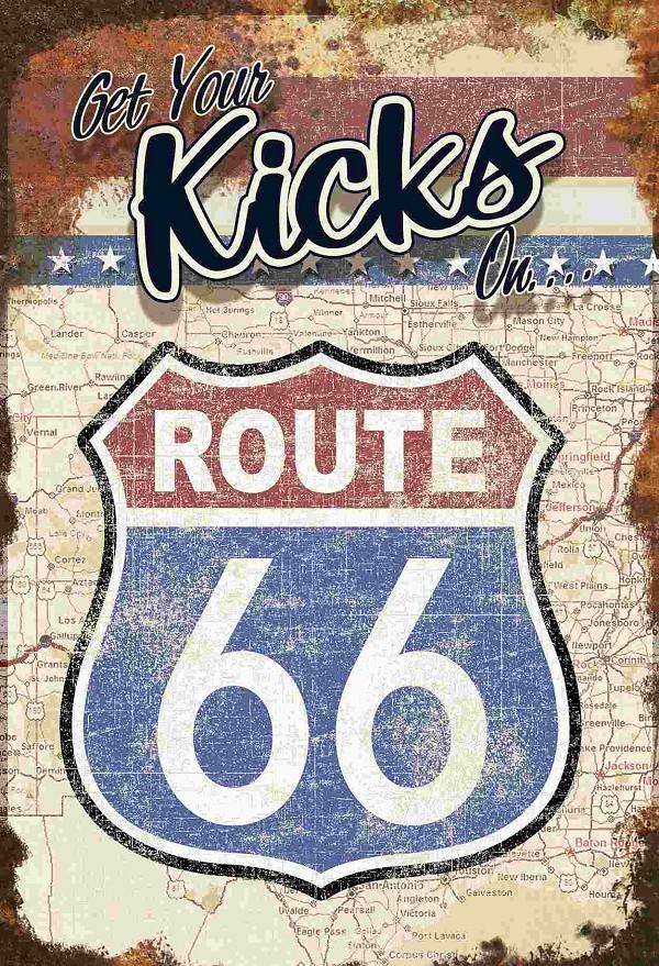 signs 4 fun Get your Kicks map Postcard