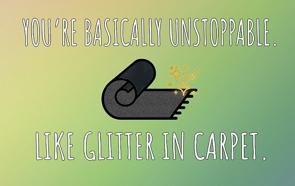 signs 4 fun Glitter in Carpet Pocket Hug