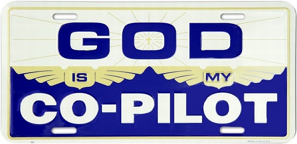 signs 4 fun God Is Copilot License Plate