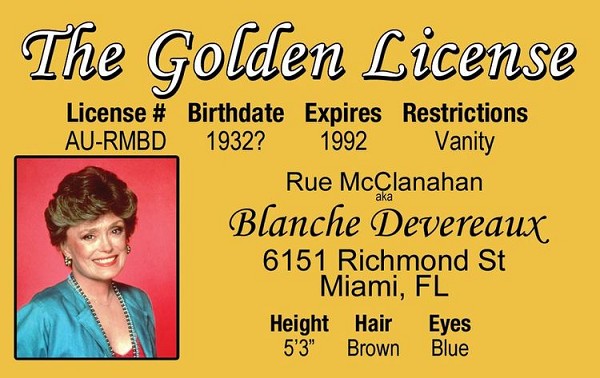 signs 4 fun Golden Girls - Blanche ID
