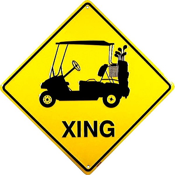 signs 4 fun Golf Cart Crossing Sign