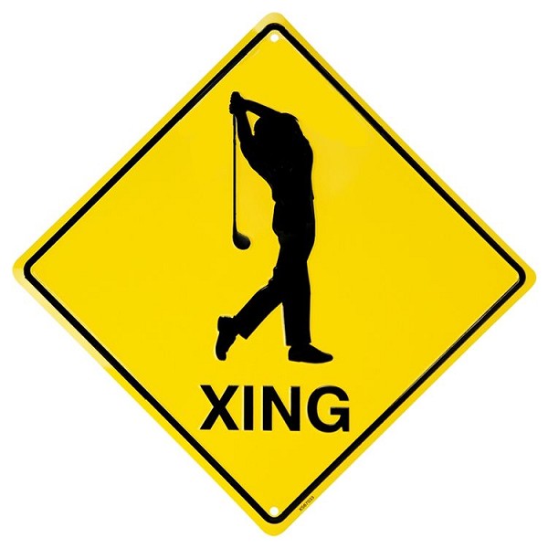 signs 4 fun Golfer Crossing Sign