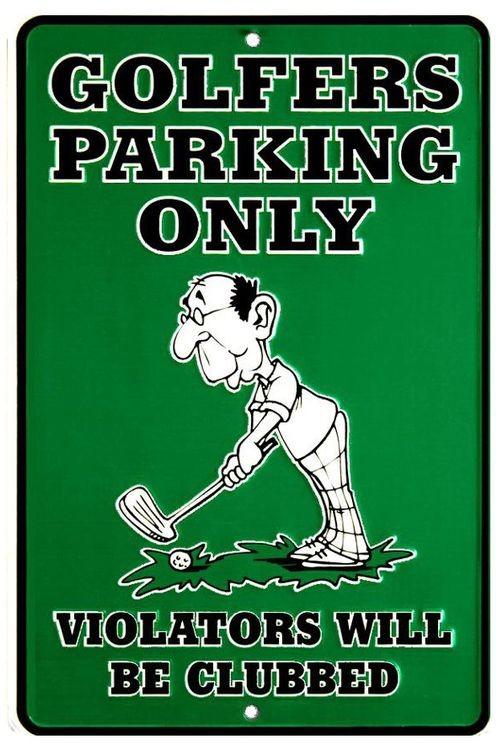 signs 4 fun Golfer Parking Sm. Parking Sign