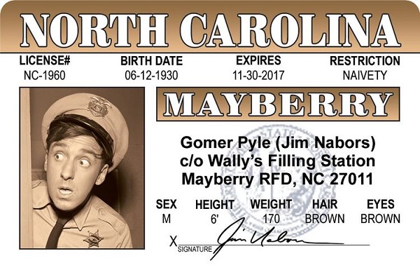 signs 4 fun Gomer Pyle ID