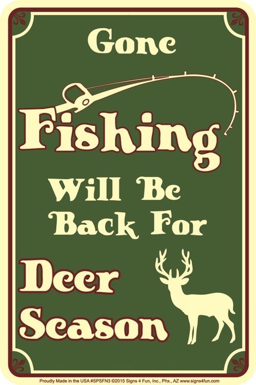 signs 4 fun Gone Fishing Sm. Parking Sign