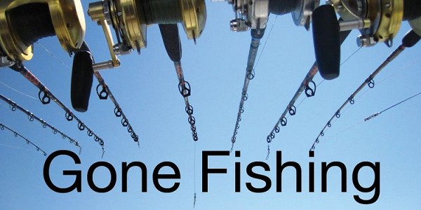 signs 4 fun Gone Fishing Sticker