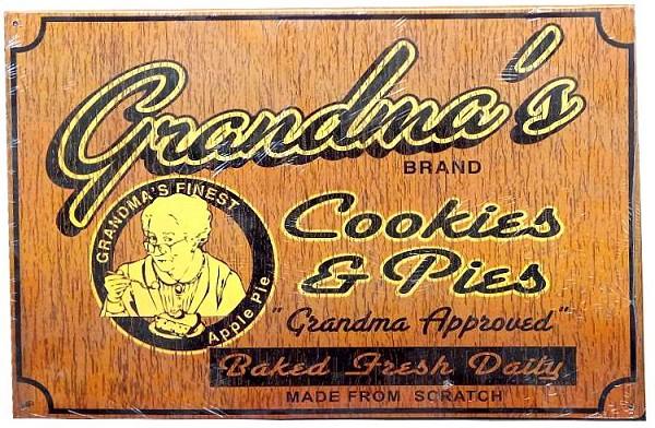 signs 4 fun Grandma's Cookies & Pies Metal Sign
