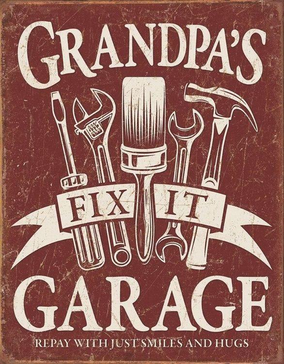 signs 4 fun Grandpa's Garage Metal Sign