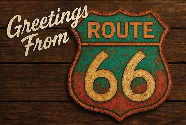 signs 4 fun Greetings From Route 66 Postcard