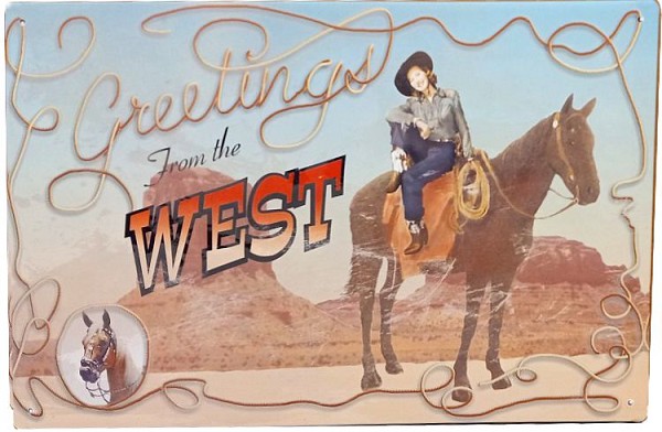 signs 4 fun Greetings from the West Metal Sign