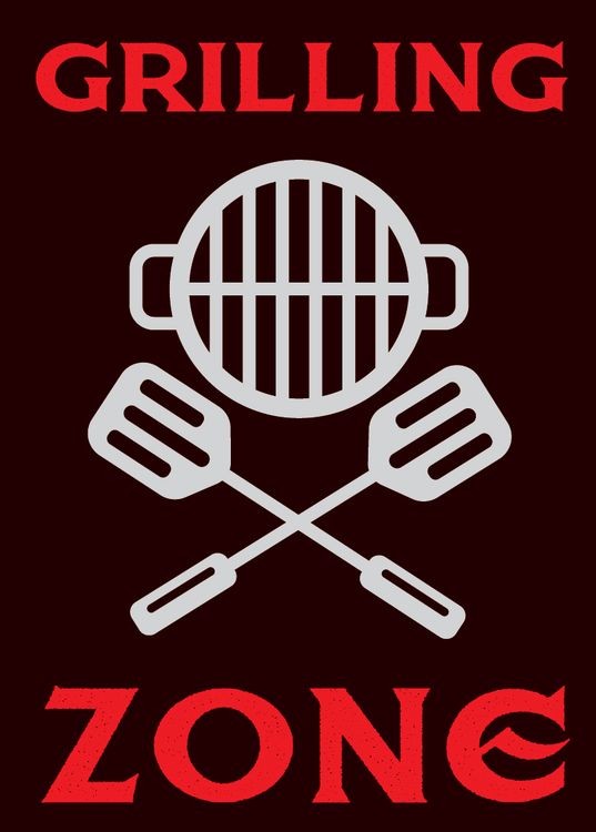 signs 4 fun Grilling Zone Magnet