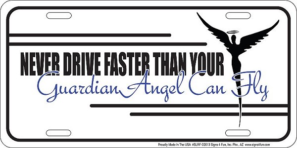 signs 4 fun Guardian Angel License Plate
