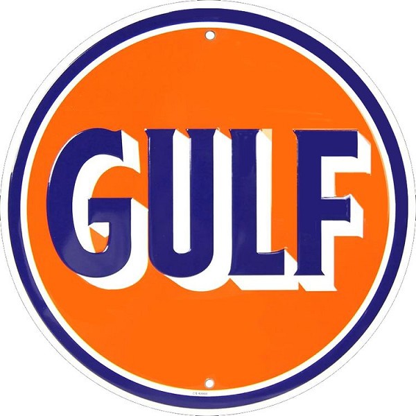 signs 4 fun Gulf Gas Oil Round Sign